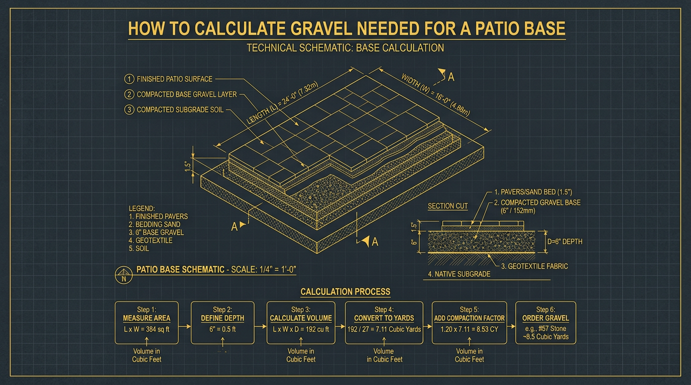 How to Calculate Gravel Needed for a Patio Base
