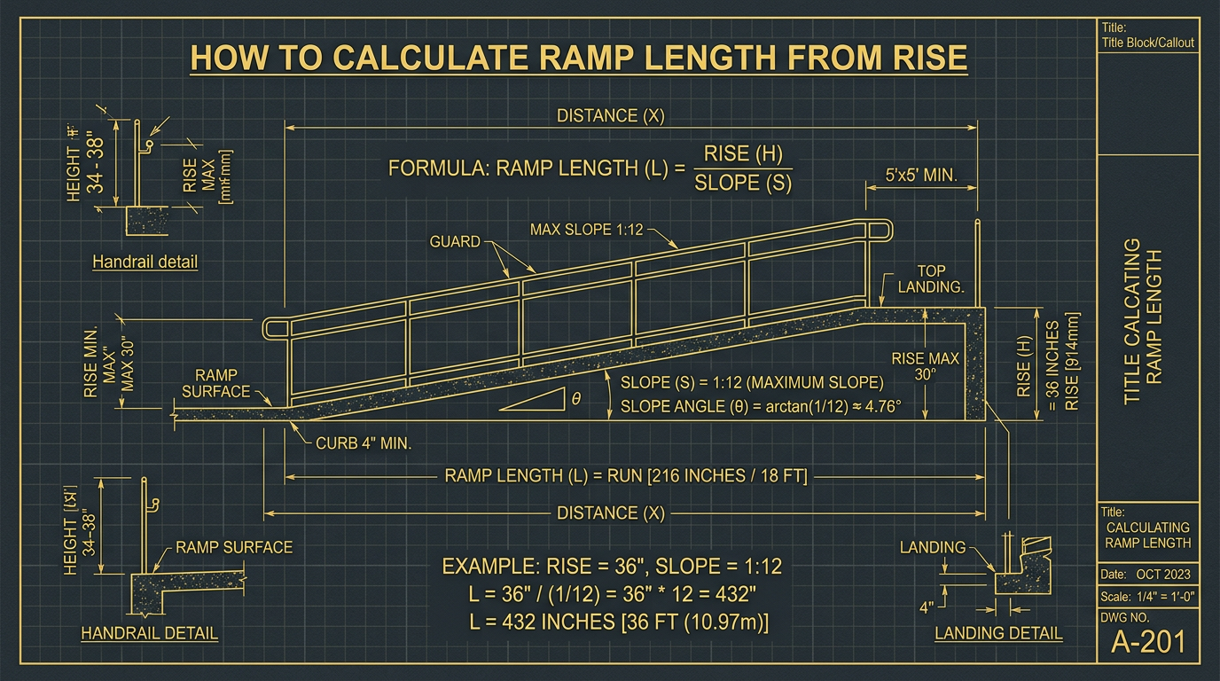 How to Calculate Ramp Length from Rise