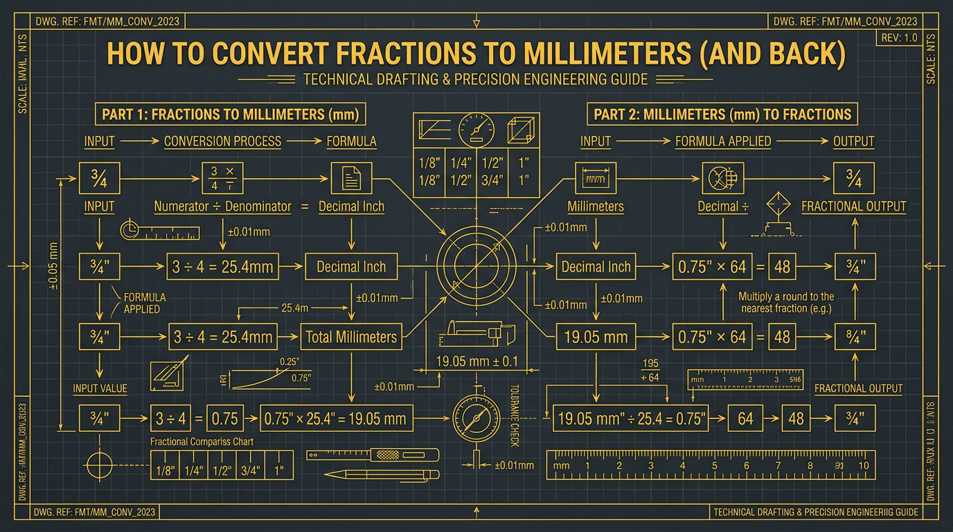 How to Convert Fractions to Millimeters (and Back)