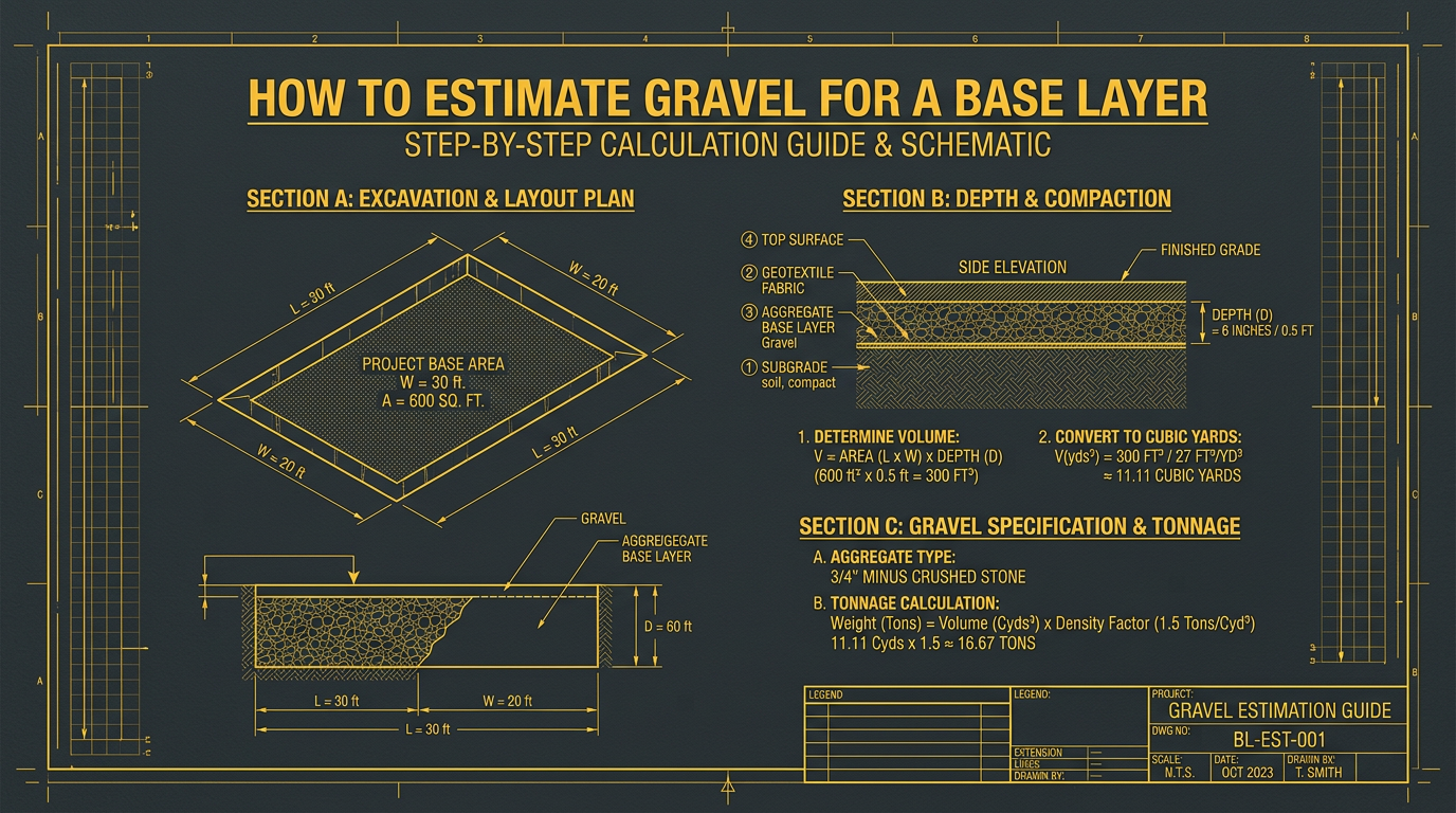 How to Estimate Gravel for a Base Layer