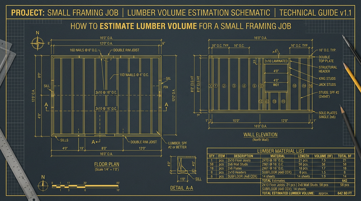 How to Estimate Lumber Volume for a Small Framing Job