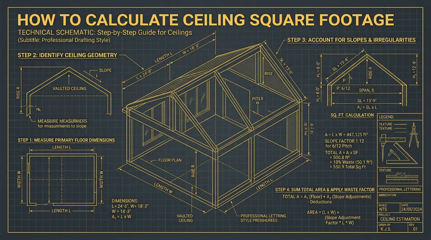 How to Calculate Ceiling Square Footage